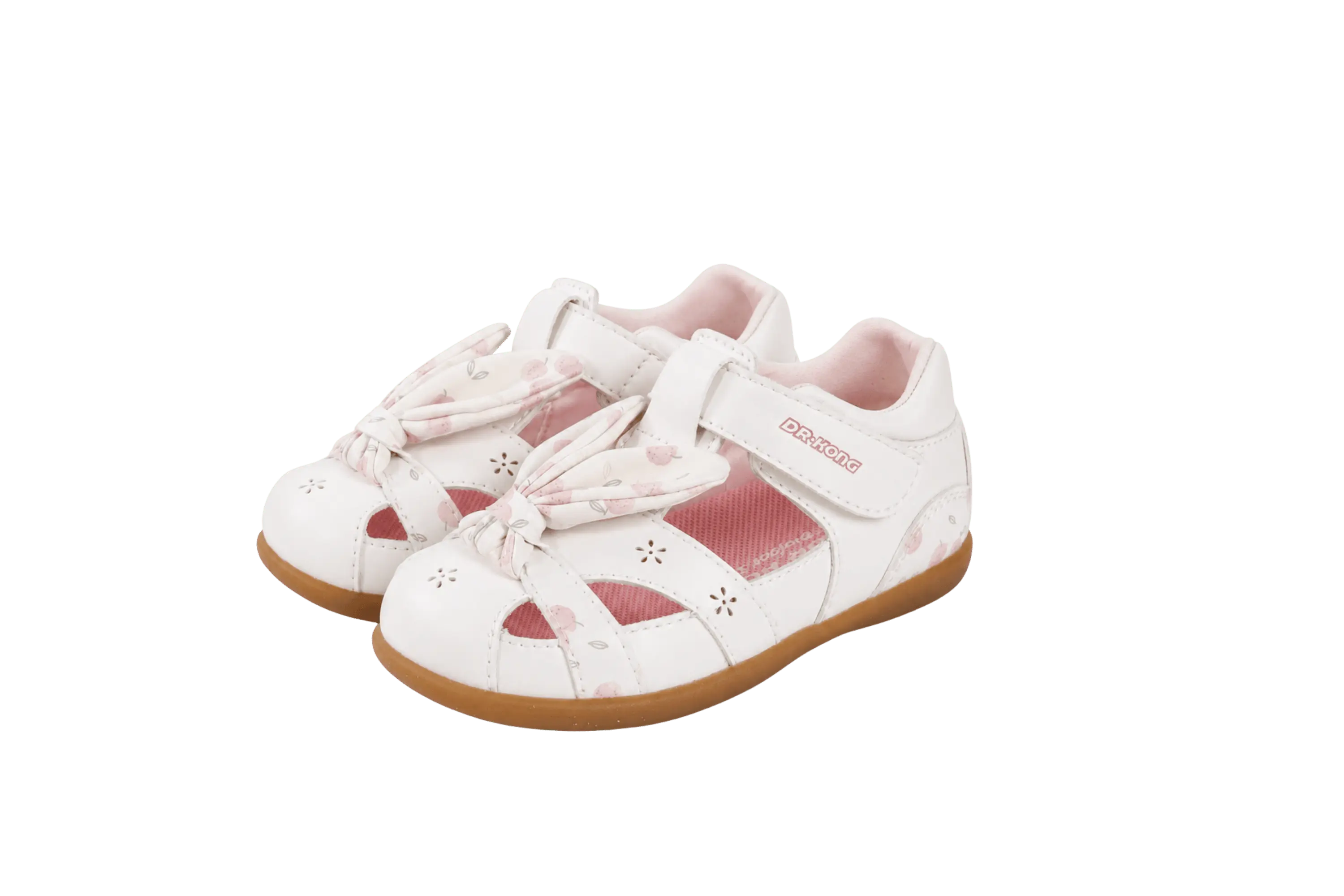 Dr. Kong Floral Bunny toddler girls' sandals in floral print – front view – StepWell UAE