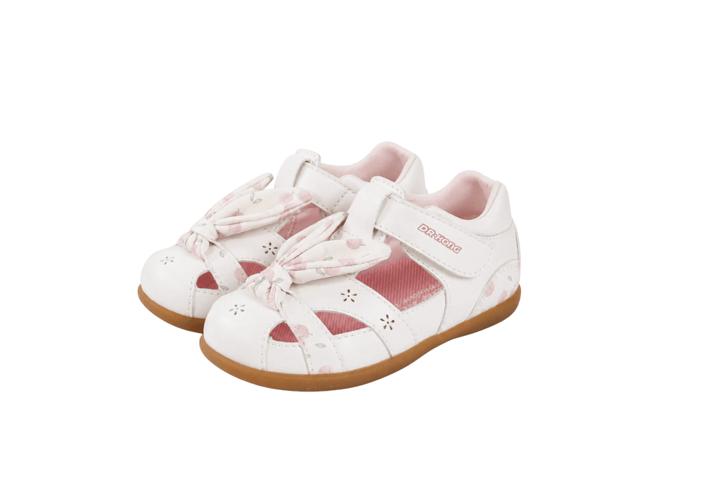 Dr. Kong Floral Bunny toddler girls' sandals in floral print – front view – StepWell UAE