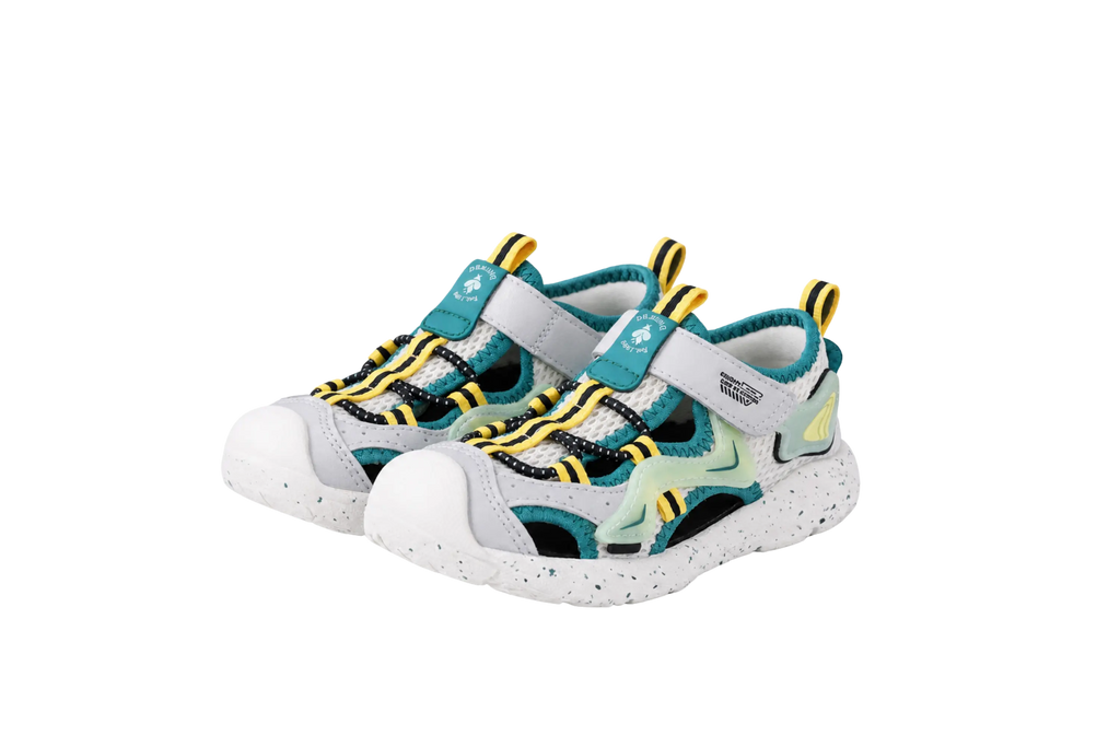 Dr. Kong Jungle Dash kids' boys' shoes in khaki/green – front view – StepWell UAE