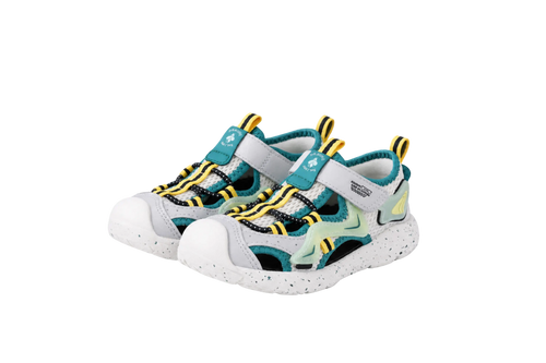 Dr. Kong Jungle Dash kids' boys' shoes in khaki/green – front view – StepWell UAE