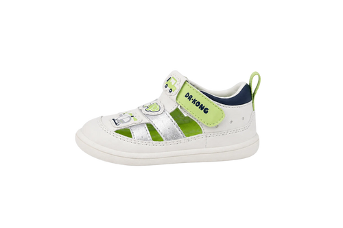 Dr. Kong Lime Pilot toddler boys' shoes in lime green – side view showing flexible non-slip outsole – StepWell UAE