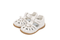 Dr. Kong Little Pearl toddler girls' sandals in white/pearl – front view – StepWell UAE