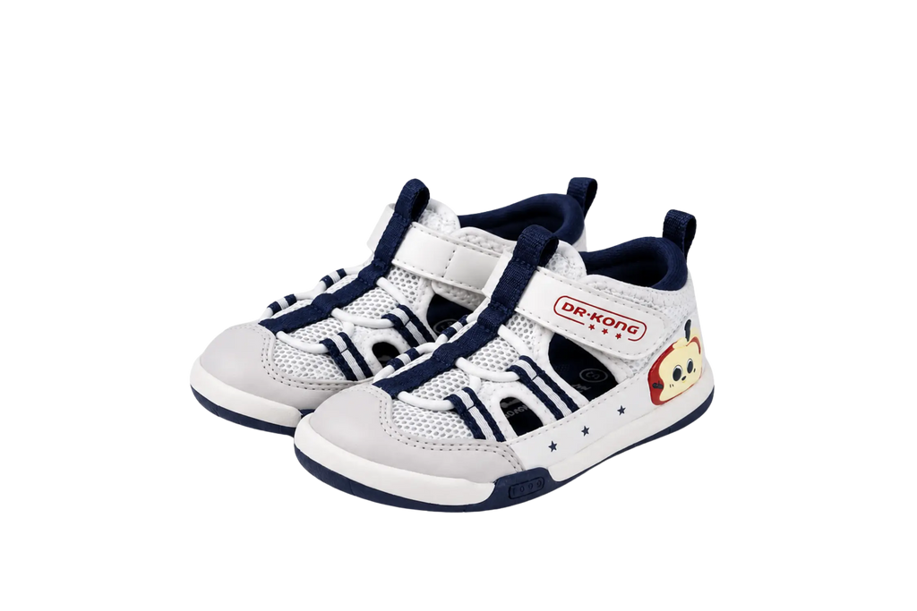 Dr. Kong Navy Star toddler boys' shoes in navy blue – front view – StepWell UAE