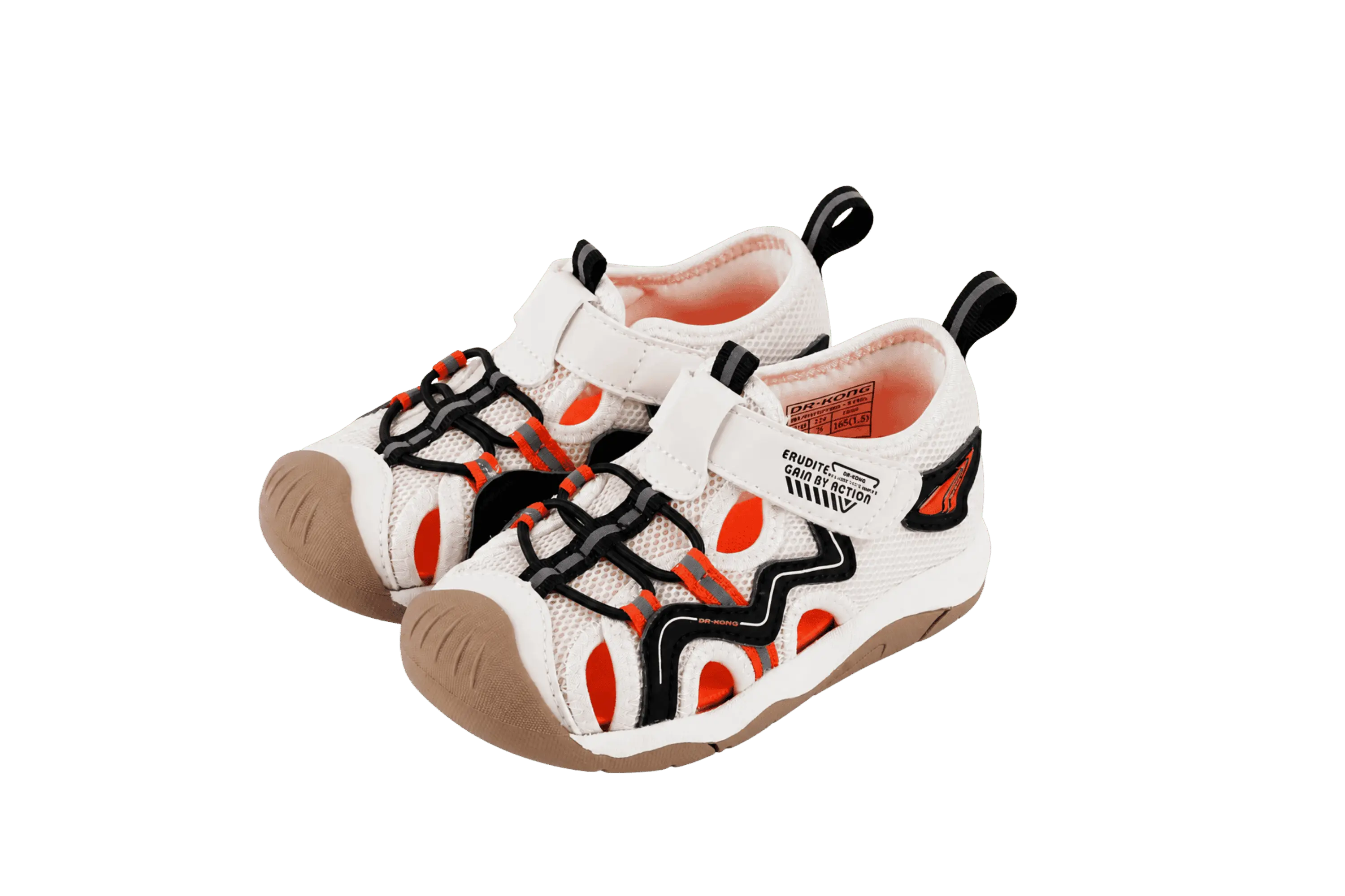 Dr. Kong Orange Storm kids' boys' shoes in orange – front view – StepWell UAE